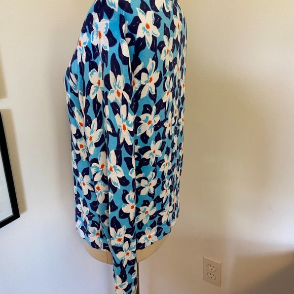 Cuddledown Lightweight Floral Cotton Sweater - Picture 3 of 6